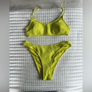 NWT H&M Bright Green Bikini Set